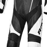 R Tech Hawk 1PC Motorcycle Racing Leather Suit Black White