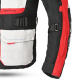 Bela Transformer Motorcycle Touring Water-Resistant Jacket White Black Red