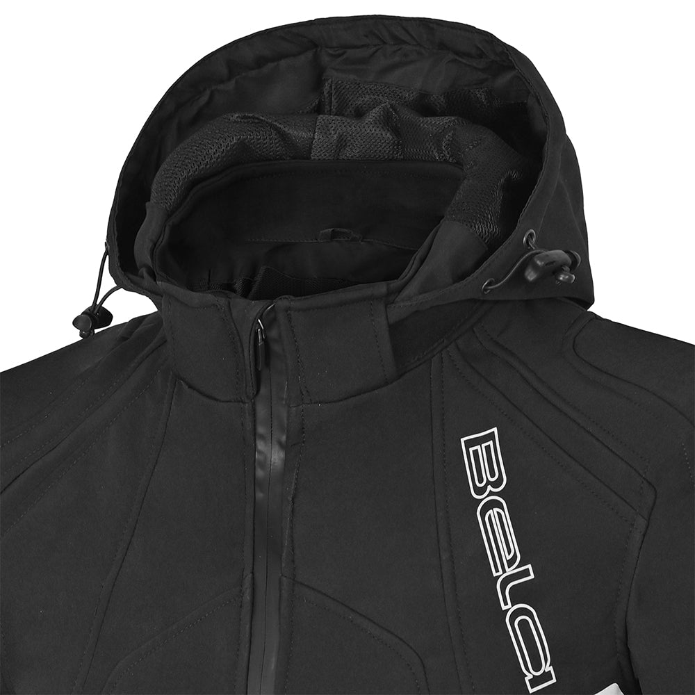 BELA Breeze Softshell Motorbike Riding Hoodie Black Gray