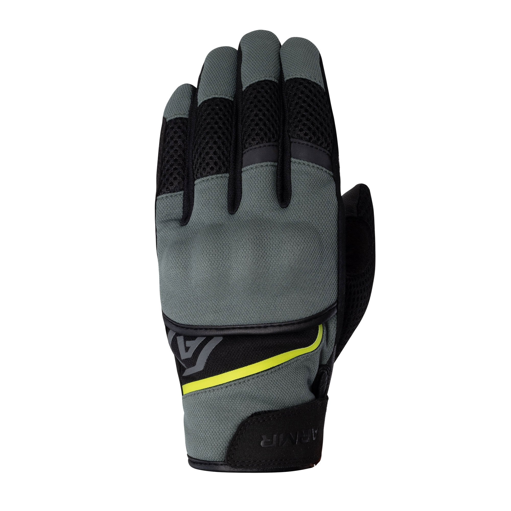 ARMR Eyoshi 3.0 Air Men's Motorbike Glove Black/Green/Yellow back pic