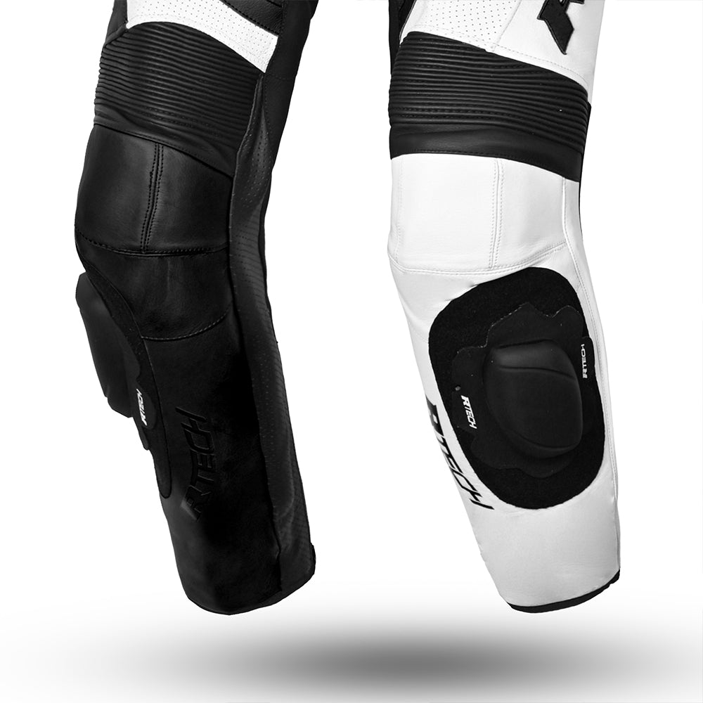 R Tech Hawk 1PC Motorcycle Racing Leather Suit Black White