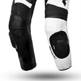 R Tech Hawk 1PC Motorcycle Racing Leather Suit Black White