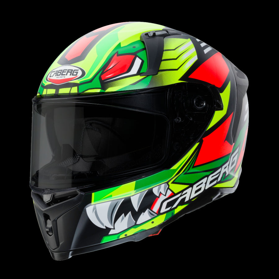 CABERG-Helmet AVALON GIGA MATT BLACK/YELLOW FLUO/RED FLUO - SECURTEX MOTOR SL (t/a MaximoMoto)