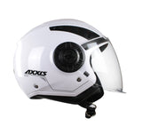 AXXIS-OF513 METRO SOLID A0 HELMET GLOSSY PEARL WHITE XS - SECURTEX MOTOR SL (t/a MaximoMoto)