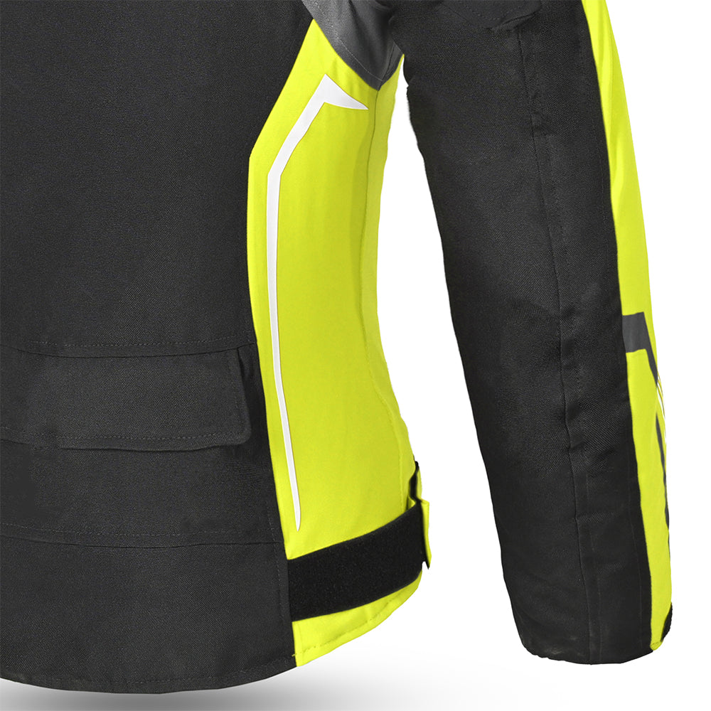 BELA Elanur Lady Textile Motorcycle Touring Jacket Black Grey Yellow images