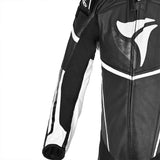 R Tech Hawk 1PC Motorcycle Racing Leather Suit Black White