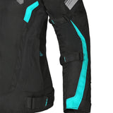 BELA Highland Lady Motorcycle Jacket Black Turquoise