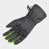 LS2 THERMORAIN MOTORBIKE GLOVES BLACK H-V YELLOW
