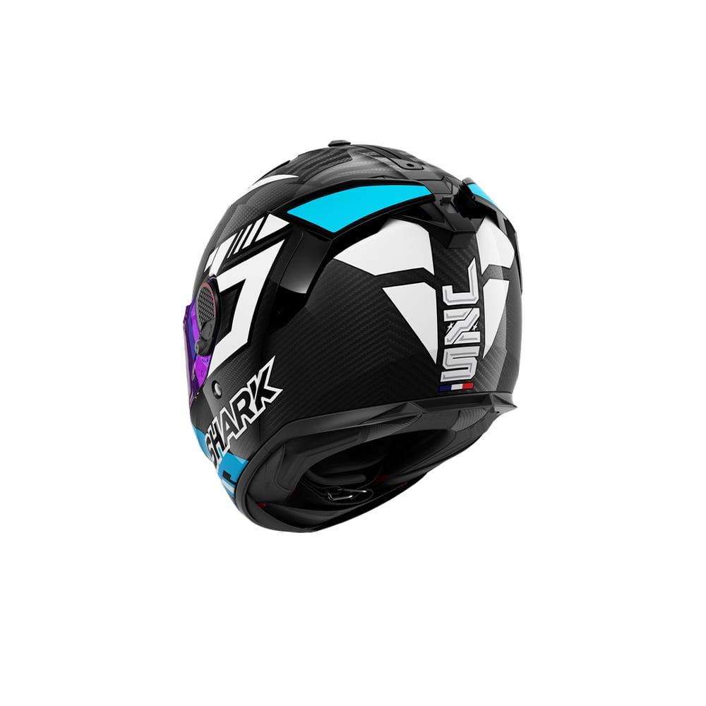 SHARK CASCO SPARTAN GT PRO CARBON ZARCO TRACK RACER Carbono Blanco Azul