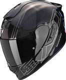 Scorpion EXO-1400 EVO CARBON AIR REIKA Lightweight Helmet Black Silver Blue