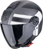 SCORPION EXO-CITY II BLUR Motorcycle Urban Jet Helmet Matte Silver Black White