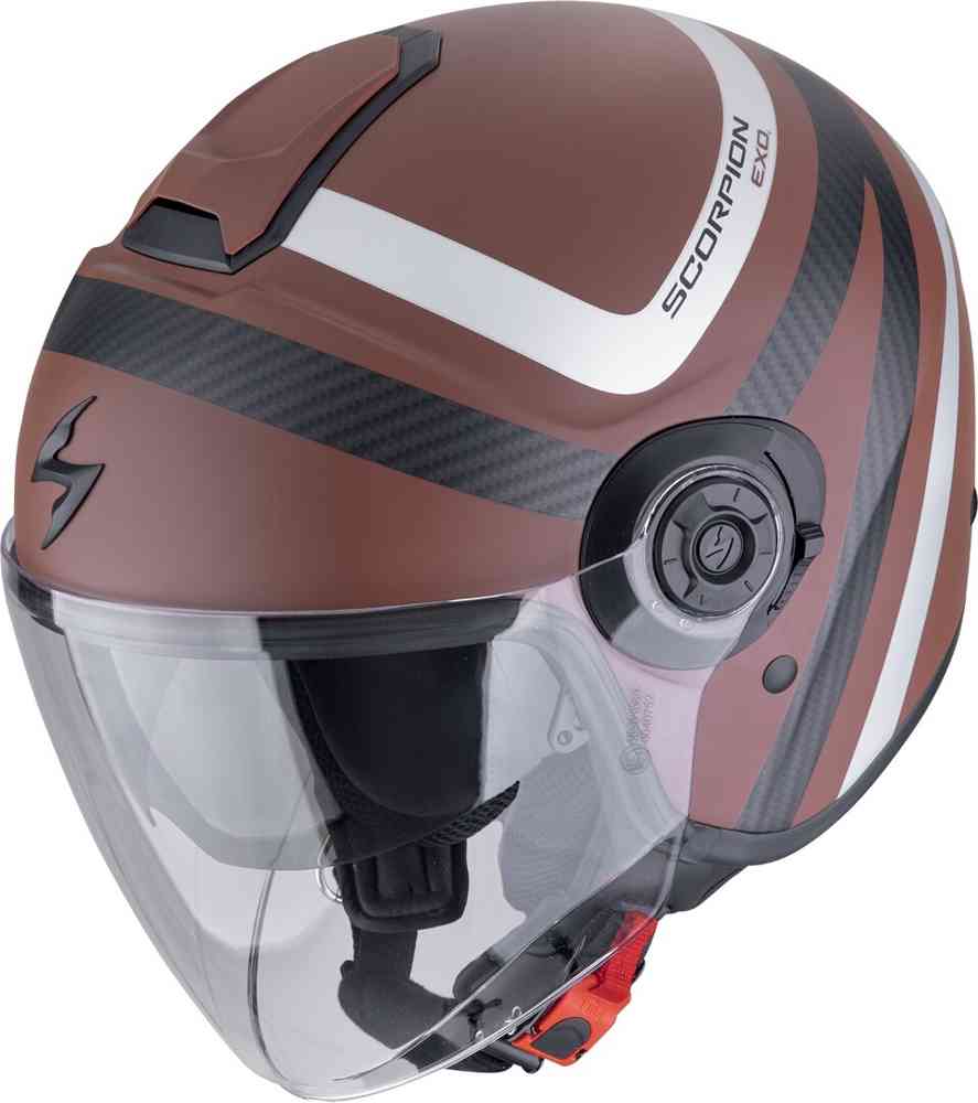 SCORPION EXO-CITY II RIVA Urban Open Jet Helmet Matt Brown Silver
