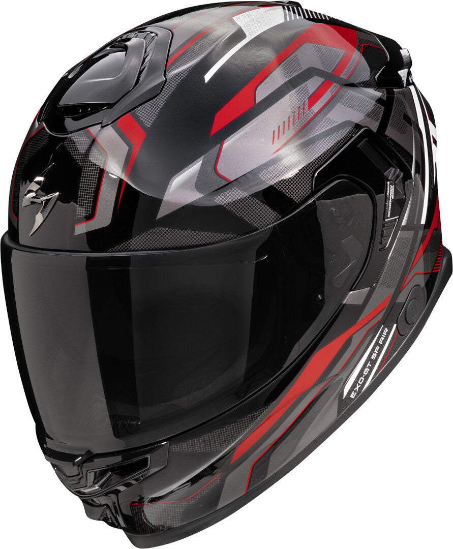 SCORPION EXO-GT SP AIR AUGUSTA FULL FACE HELMETS BLACK GREY RED