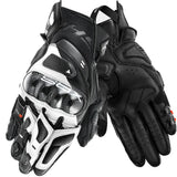 SHIMA XRS3 SHORT MOTORCYCLE RACING GLOVES BLACK/WHITE