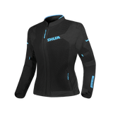 Shua Gravity Mesh Lady Motorcycle Jacket Black/Turquesa