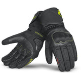 BELA Frost Shield Motorcycle Gloves Black yellow Fluro