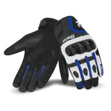 BELA Air Flow Motorcycle Leather Gloves Black White Blue