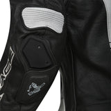 BELA X Race Motorcycle Leather Jacket Black White Anthracite