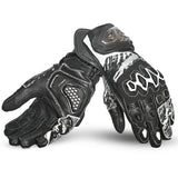 BELA Armour Pro Motorcycle Racing Glove Black White
