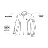 BELA Bradley Men Motorcycle Textile Jacket Black Blue