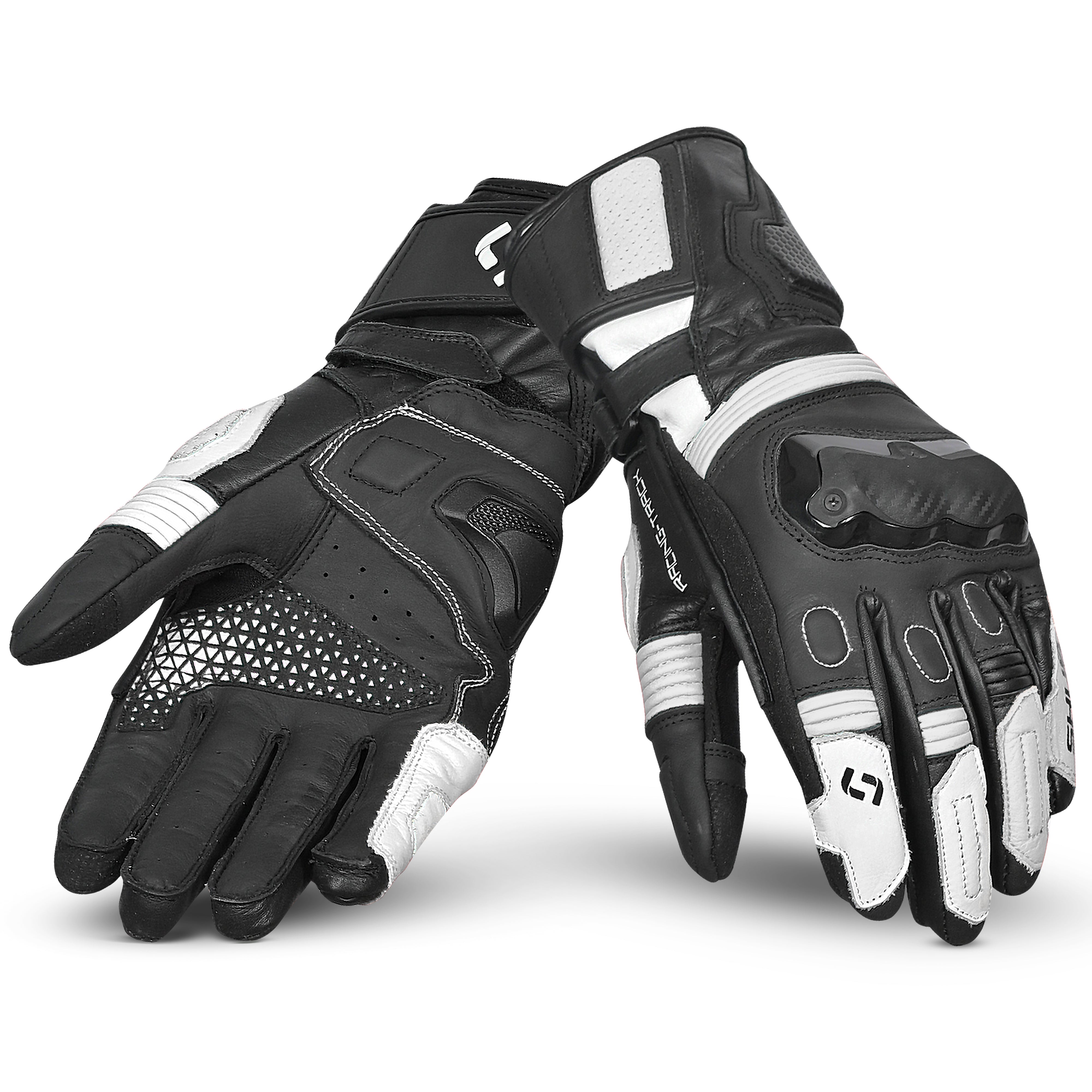 SHUA Ranger Pro Motorcycle racing Gloves Black White