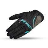 R-Tech Ride Pro Lady Summer Motorcycle Gloves Black Turquoise