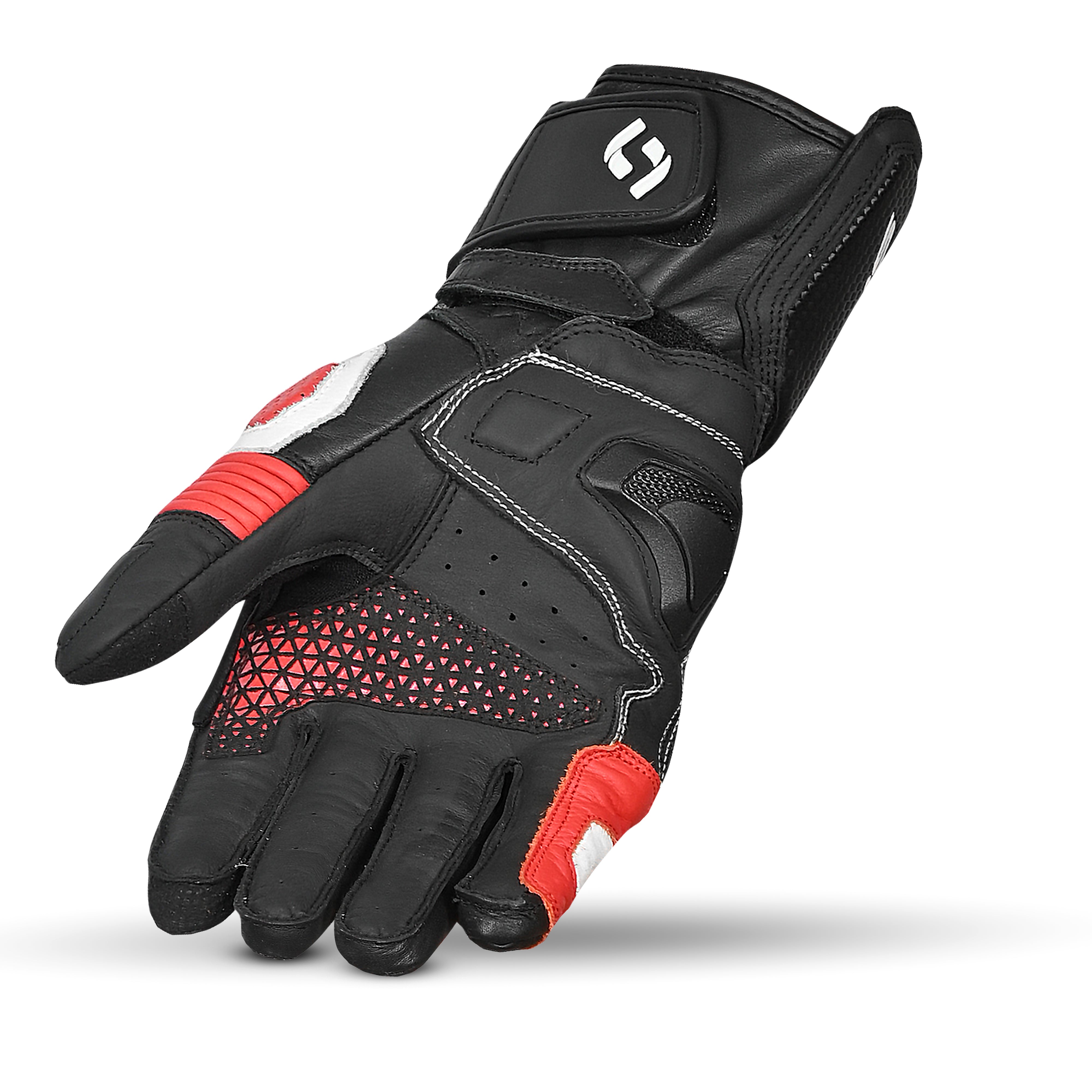 SHUA Ranger Pro Motorcycle racing Gloves Black White Red