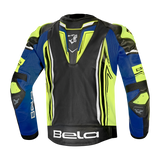BELA BEAST CHAQUETA LEATHER HOMBRE NEGRO BLANCO AMARILLO AZUL