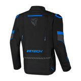 R-Tech Knight Rider Touring Motorcycle Long Jacket Black Antharacite Blue
