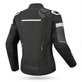 R-Tech Knight Rider Lady Motorcycle Textile Short Jacket Black White Antharacite