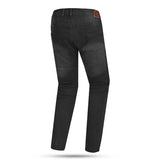 BELA STROKE MEN MOTORCYCLE DENIM JEANS 30L BLACK SPRAY