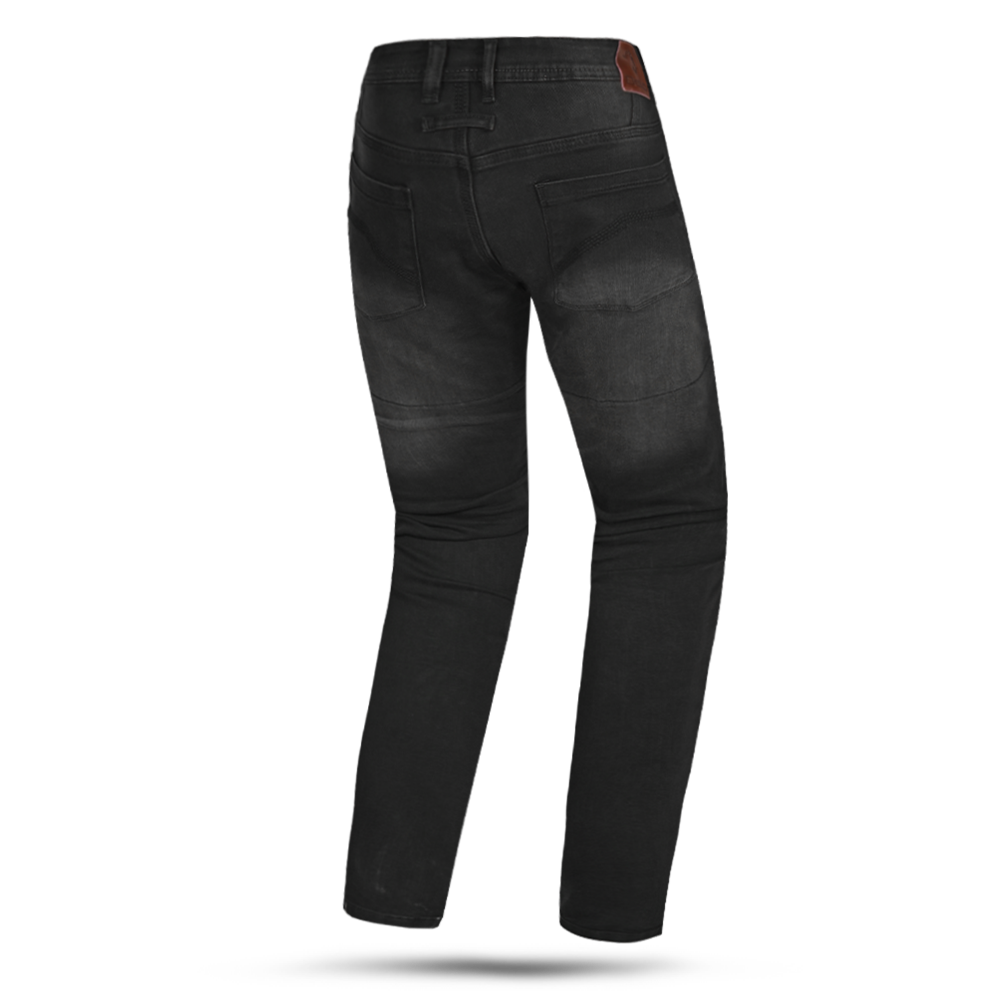 BELA DRIFTER MEN MOTORCYCLE DENIM JEANS 32L BLACK SPRAY