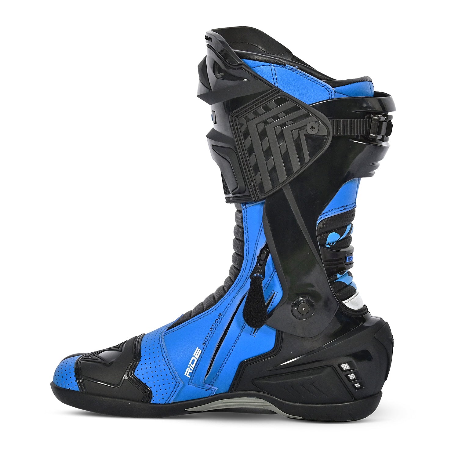 BELA Speedo 2.0 Motorcycle Leather Boots Black/Blue