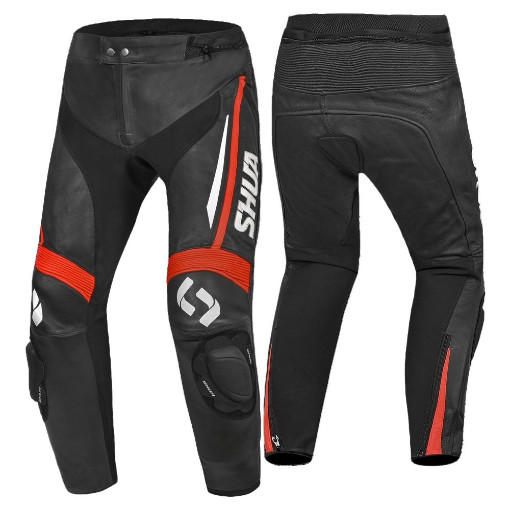 SHUA INFINITY PANTALON DE MOTO NEGRO ROJO