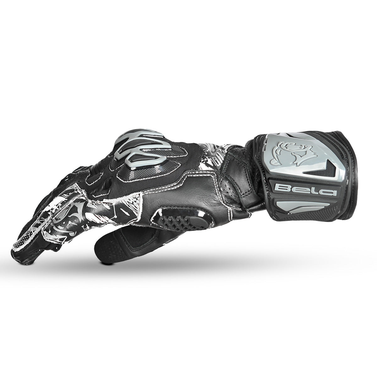 BELA Armour Pro Motorcycle Racing Glove Black