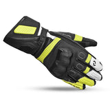 SHUA RANGER PRO MOTORCYCLE GLOVES BLACK WHITE YELLOW FLURO