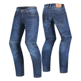 BELA ROCKER MEN MOTORCYCLE DENIM JEANS 32L BLUE SPRAY