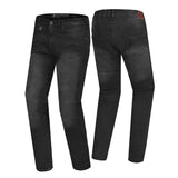 BELA STROKE MEN MOTORCYCLE DENIM JEANS 30L BLACK SPRAY