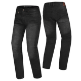 BELA DRIFTER MEN MOTORCYCLE DENIM JEANS 32L BLACK SPRAY