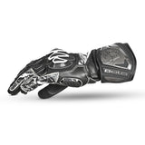 BELA Armour Pro Motorcycle Racing Glove Black White
