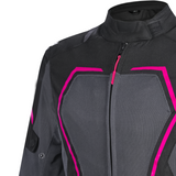 BELA ARTREX AIR 2.0 MOTORCYCLE LADY JACKET BLACK GREY FUSCHIA