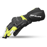 SHUA RANGER PRO MOTORCYCLE GLOVES BLACK WHITE YELLOW FLURO
