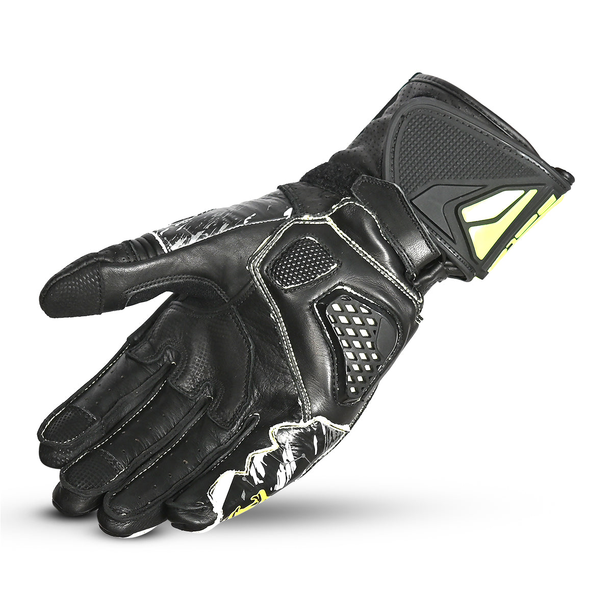 BELA Armour Pro Motorcycle Racing Glove Black/Yellow