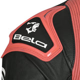 BELA X-Race Motorcycle Racing Leather Jacket Black/White/Red