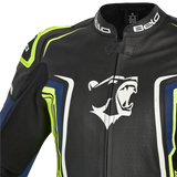 BELA BEAST CHAQUETA LEATHER HOMBRE NEGRO BLANCO AMARILLO AZUL