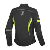 BELA Bradley Lady Motorcycle Textile Jacket Black Yellow Fluro