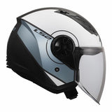 LS2 OF616 AIRFLOW II COVER MOTORCYCLE OPEN FACE HELMET GREY BLUE
