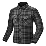 SHIMA RENEGADE 2.0 MEN MOTORCYCLE CHECKED SHIRT BLACK