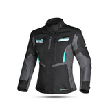 BELA Hurricane Lady Motorcycle Jacket Black Turquoise