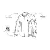 Bela Bradley Textile Motorcycle Jacket Black Orange